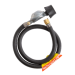 GASMATE QCC 2.0KG REGULATOR WITH 900MM HOSE OUTLET 5/8" UNF