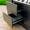 gasmate apollo 6 burner bbq kitchen drawers insitu
