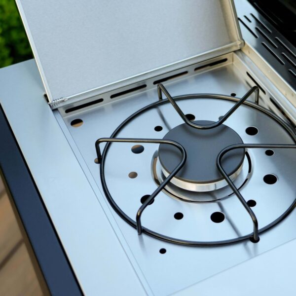 gasmate apollo 6 burner bbq kitchen side burner insitu